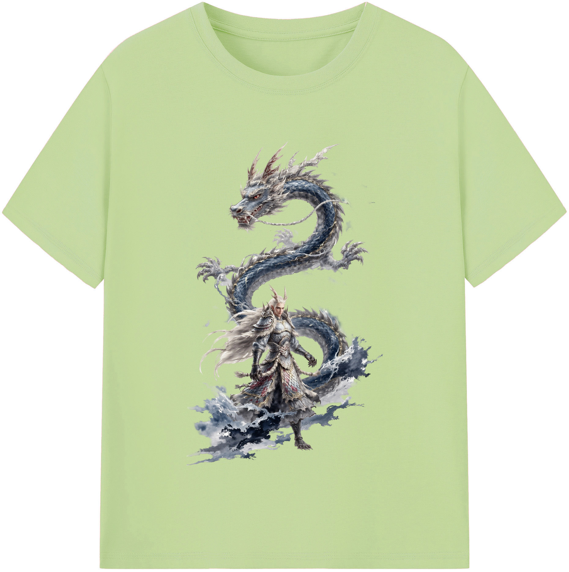 （画像用） Ne Zha 2 ナタ 魔童の大暴れ 綿100％半袖Tシャツ（フロントプリント）